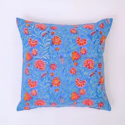 Block N Style Blue & Pink Floral Square Cushion Covers-image-28