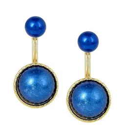MEMOIR Gold-Plated Contemporary Faux Pearl Drop Earrings-image-27
