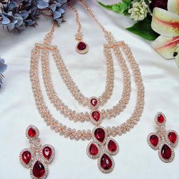 VATSALYA creation Women Maroon Jewellery Set-picture-22