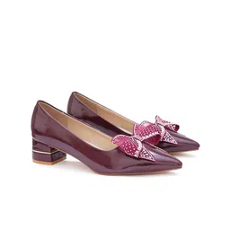 Sherrif Shoes Women Embellished Open Toe Block Pumps-13