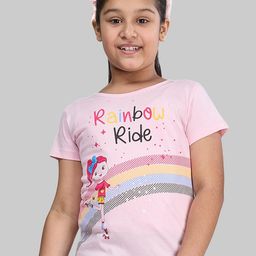 ZUNIORS SSC Kids-Unisex Pink Cotton Printed Tshirts-image-130