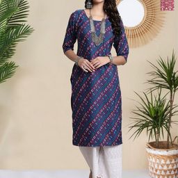 HERE&NOW Pack Women Printed Straight Kurtas Pack Of 2-image-44