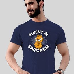 Jack Paris Men Garfield Printed Round Neck T-shirt-image-68