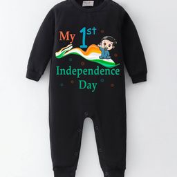 BLUSHES Infants Independence Day Theme Printed Pure Cotton Round Neck Romper-image-46