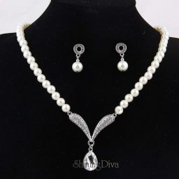 Crystal, Alloy White, Silver Jewel Set-image-9