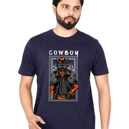LA MILANO Men Graphic Printed Round Neck Pure Cotton Slim Fit T-shirt-image-38