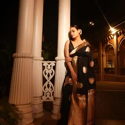 CANIZZARO Women Woven Design Zari Banarasi Saree-picture-29