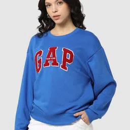GAP Logo Printed Loose-Fit Pullover Hoodie-image-40