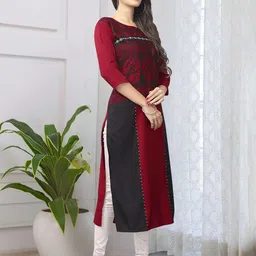 Anouk Rustic Selection Of 3 Printed Round Neck Straight Kurtas image 4