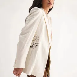 RAREISM Self-Design Single-Breasted Blazer-image-63