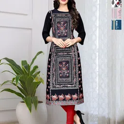 Anouk Rustic Women Pack of 4 Ethnic Motifs Printed Festive Straight Kurtas-45