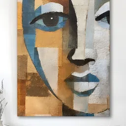 Art Street Brown & Grey Abstract Printed Canvas Wall Art-2