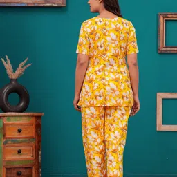 Nevisha Style Floral Printed Notch Neck Pure Cotton Tunic And Trouser-picture-24