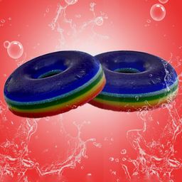 The Bath Stories Set Of 2 Glycerin Rainbow Donut Soap - 100 g Each image 4