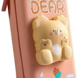 RECOMMENDED HOT SELLING TRENDING 3D ANIMAL DEAR SQUISHY THEME MADE FOR BOYS & GIRLS PENCIL CASE STATIONARY ORGANIZER BOX FOR SCHOOL CLASSES RP865 Art EVA Pencil Box-image-2
