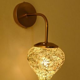1ST TIME White & Blue Printed Glass Traditional Cylinder Wall Lamps Wall Lamps-picture-10