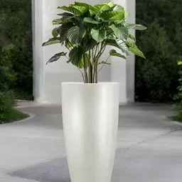 Go Hooked White & Green Round Shaped Durable Planter-28