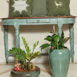 Crown of Poppies Sacred Geometry Pack of 3 Olive Rajasthani Mandana Series Cushion Covers-image-51