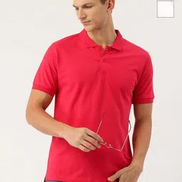 Men's Pack of 2 Solid Polo Collar Regular Fit T-shirts-image-29