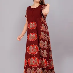 AAKARSHANA CREATION Printed Maxi Nightdress-picture-35