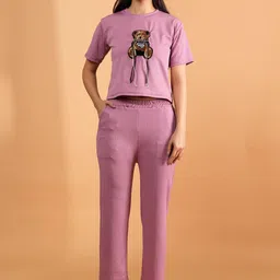 BAESD Abstract Printed Round Neck T-Shirt And Trousers-6