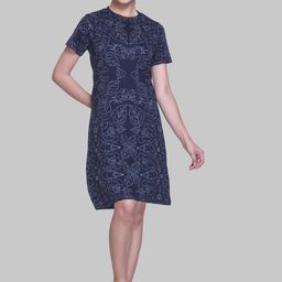 KIZA Women Floral Printed Pure Cotton Regular Nightdress-image-45