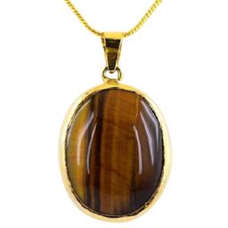 RAVIOUR LIFESTYLE Brown Gold-Plated Oval Pendants-image-16