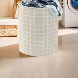 Kuber Industries Grey & White 4 Pieces Printed Cotton Laundry Bag 60 l-94