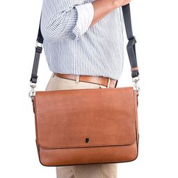 Revup Textured Classic Leather Laptop Bag-image-69