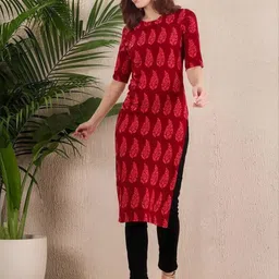 Anouk Rustic Women Ethnic Motifs Printed Crepe Kurta-image-51