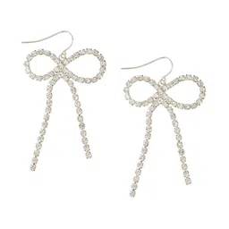Accessorize Crystals Studded Contemporary Drop Earrings-2