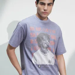 HIGHLANDER Men Graphic Printed Round Neck Relaxed Fit T-shirt-image-51