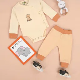 Hijo Kids Wear Boys Peach Clothing Set-picture-26