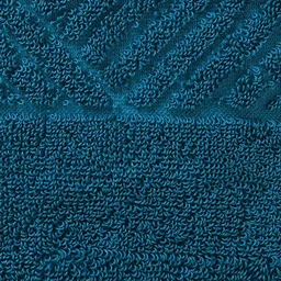 Fabindia Teal-Blue Textured 500 GSM Cotton Hand Towels-49