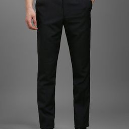 Louis Philippe Men Checked Slim Fit Trousers-picture-22