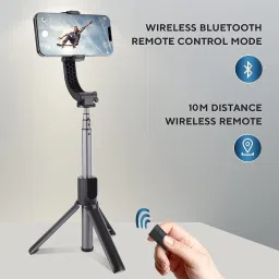 Flipkart SmartBuy Gimbal stabilizers 360 Rotation Video Holder Tripod Stand Smart Shooting Selfie Single Gimbal for Mobile, Camera image 5