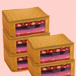 Fessist Gold-Toned Set of 5 Regular Drawer Organiser Organisers-84