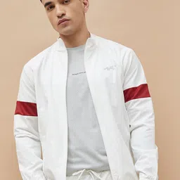 Fame Forever by Lifestyle Men Mock Collar Solid Bomber Jacket-picture-4