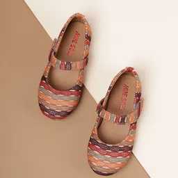Minesole Girls Woven Design PU Flatforms-16