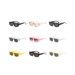 AUGEN Unisex Black Lens & Black Rectangle Sunglasses with-image-16