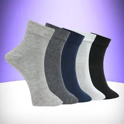 MJE Unisex Pack Of 5 Everyday Lightweight Ankle-Length Socks-picture-35