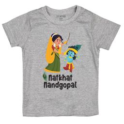 FFLIRTYGO Kids Typography Printed Round Neck Cotton T-shirt-image-84