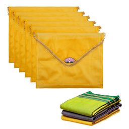 Kuber Industries Yellow Set of 6 Regular Multi-Utility Organisers-29