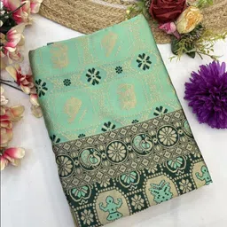 S.K.C Floral Woven Design Banarasi Saree-image-79