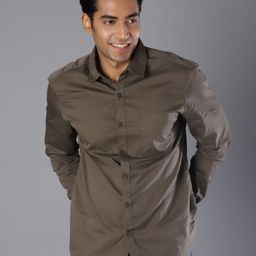 V-Mart Men Solid Spread Collar Cotton Casual Shirt-picture-43