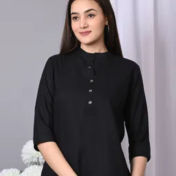 VYMO Mandarin Collar Shirt Style Top-image-10