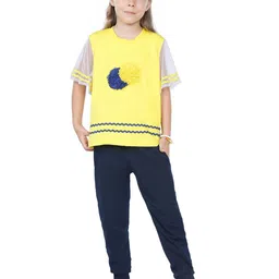 PILOLO Girls Printed Round Neck Cotton Top-image-80