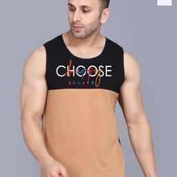 SLOWLORIS Pack Of 2 Printed Scoop Neck Gym Vests VSL26 CMB(CHS BLACKRUST)(GYM WHITE)-image-70