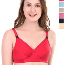 Liigne Women Pack of 6 Solid Full Coverage Non Padded Non-Wired Regular Maternity Bra-image-53