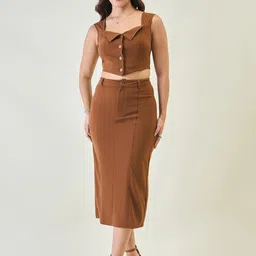 aayu Square Neck Top With Skirt-picture-10